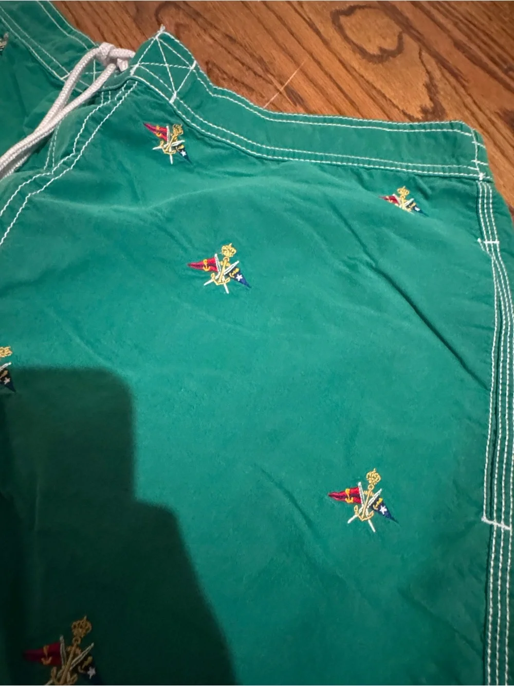 Polo by Ralph Lauren Green Embroidered Swim Trunks